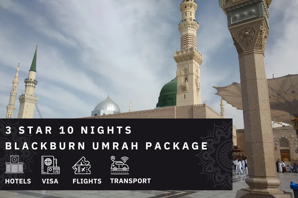 10 Nights 3 Star Blackburn Umrah Package